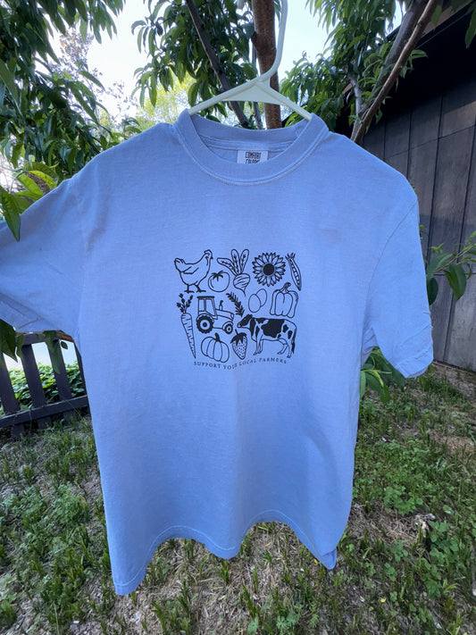 Support Local Farmers Blue