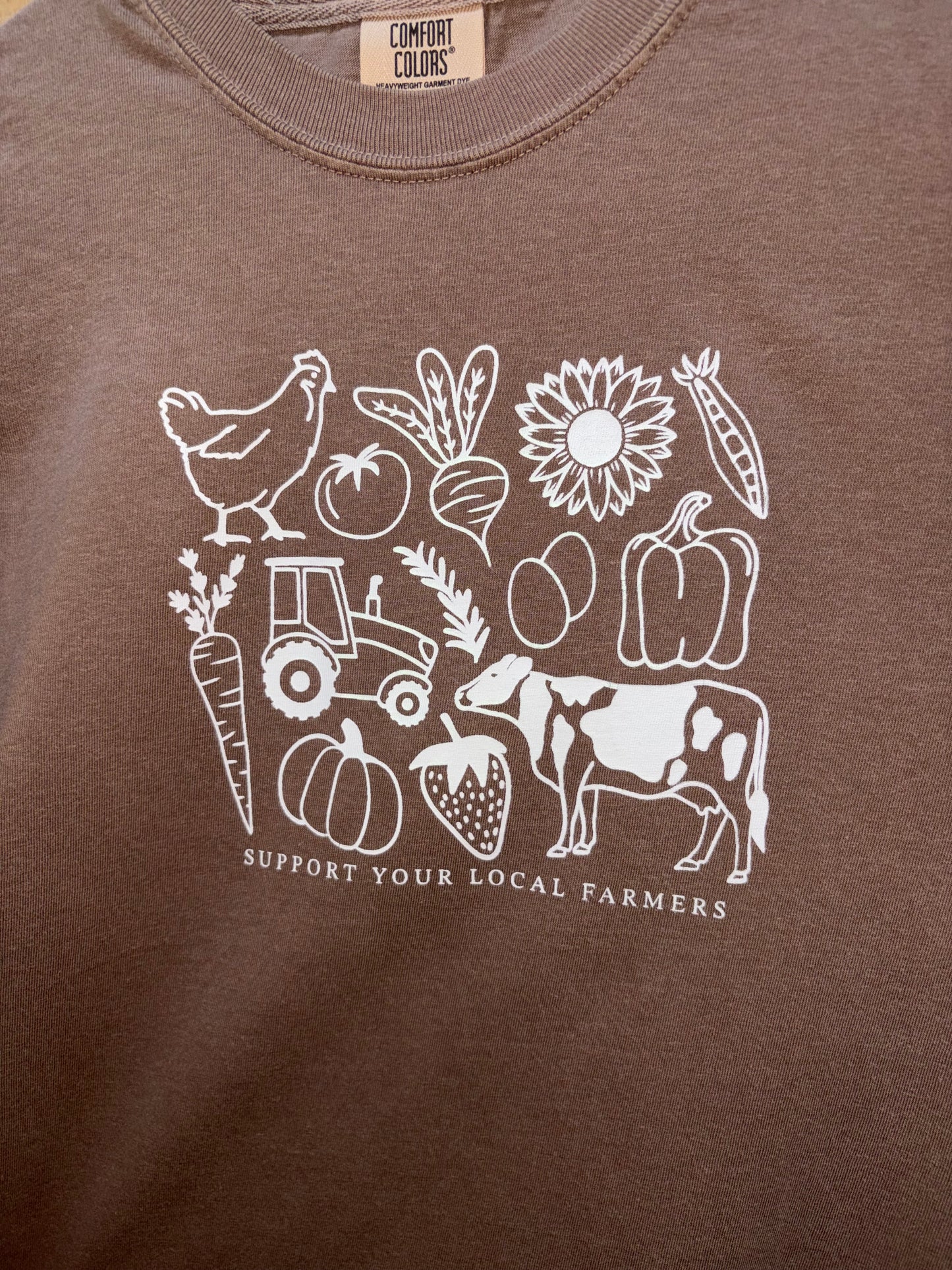 Support Local Farmers Screen Print (Brown)