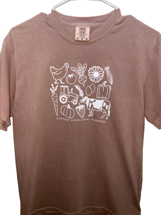 Support Local Farmers Screen Print (Brown)