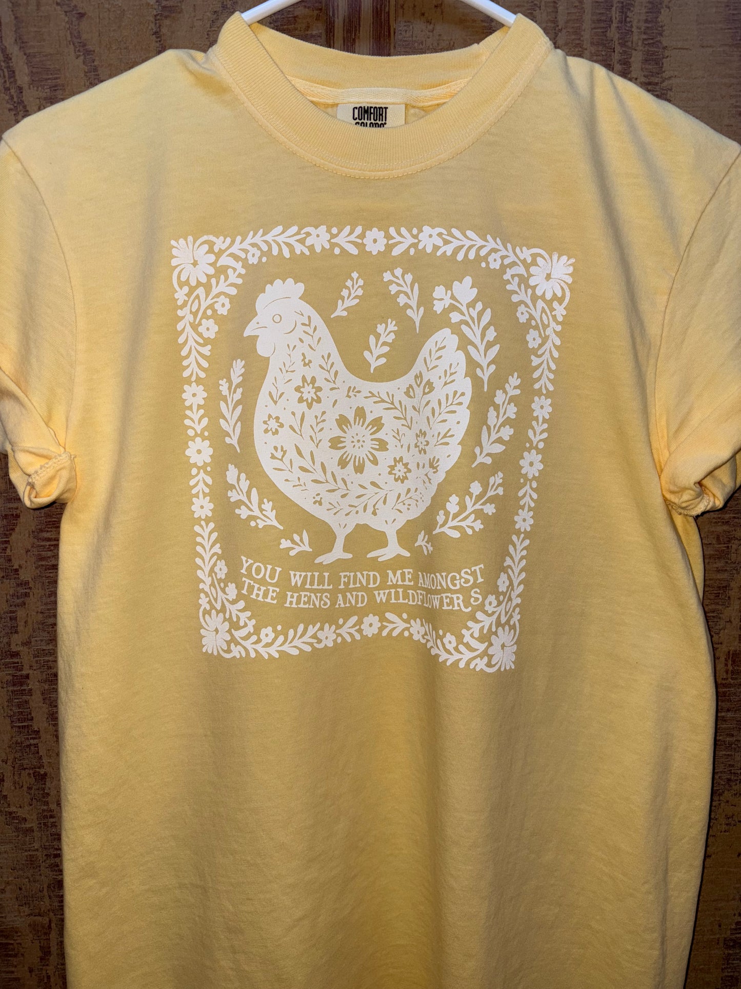 Floral Hen Screen Printed Shirt